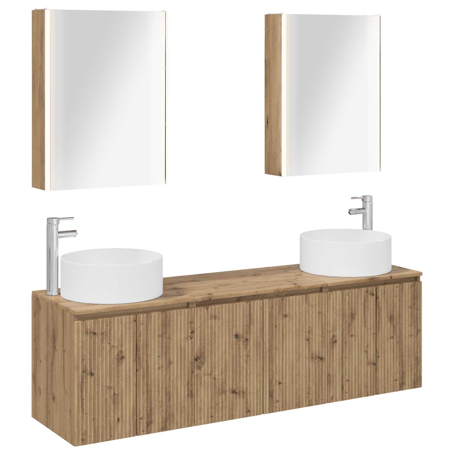 Bathroom Cabinet Set 5 pcs Artisan Oak Engineered Wood
