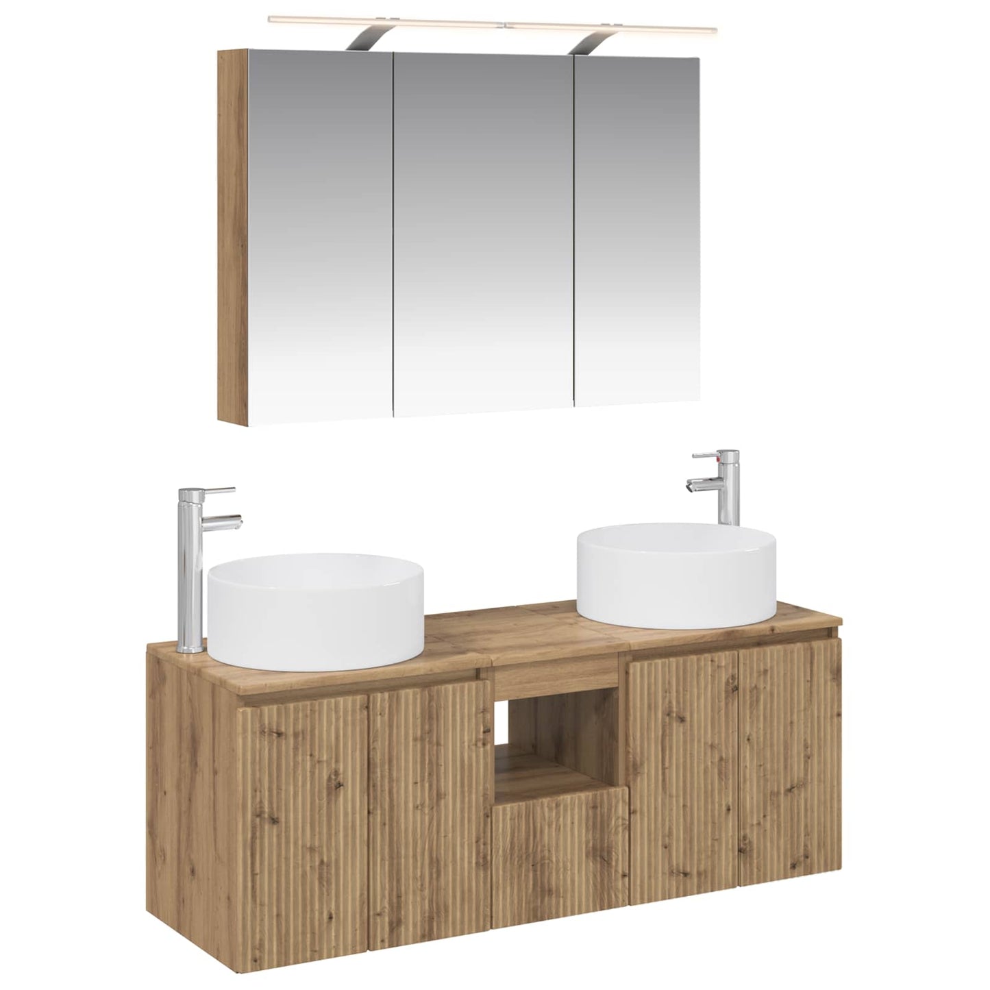 Bathroom Cabinet Set 4 pcs Artisan Oak 100 x 14.5 x 70 cm