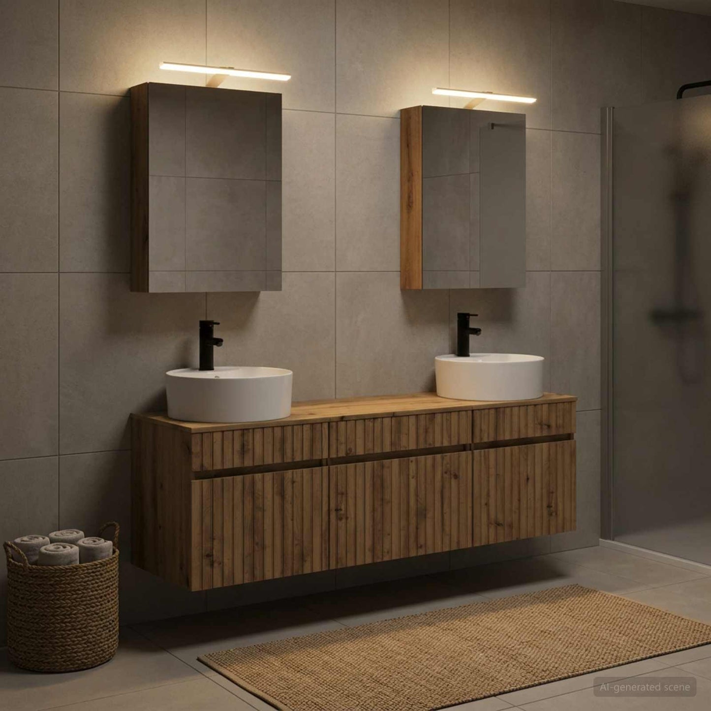 Bathroom Cabinet Set 5 pcs Artisan Oak 50 x 14.5 x 70 cm