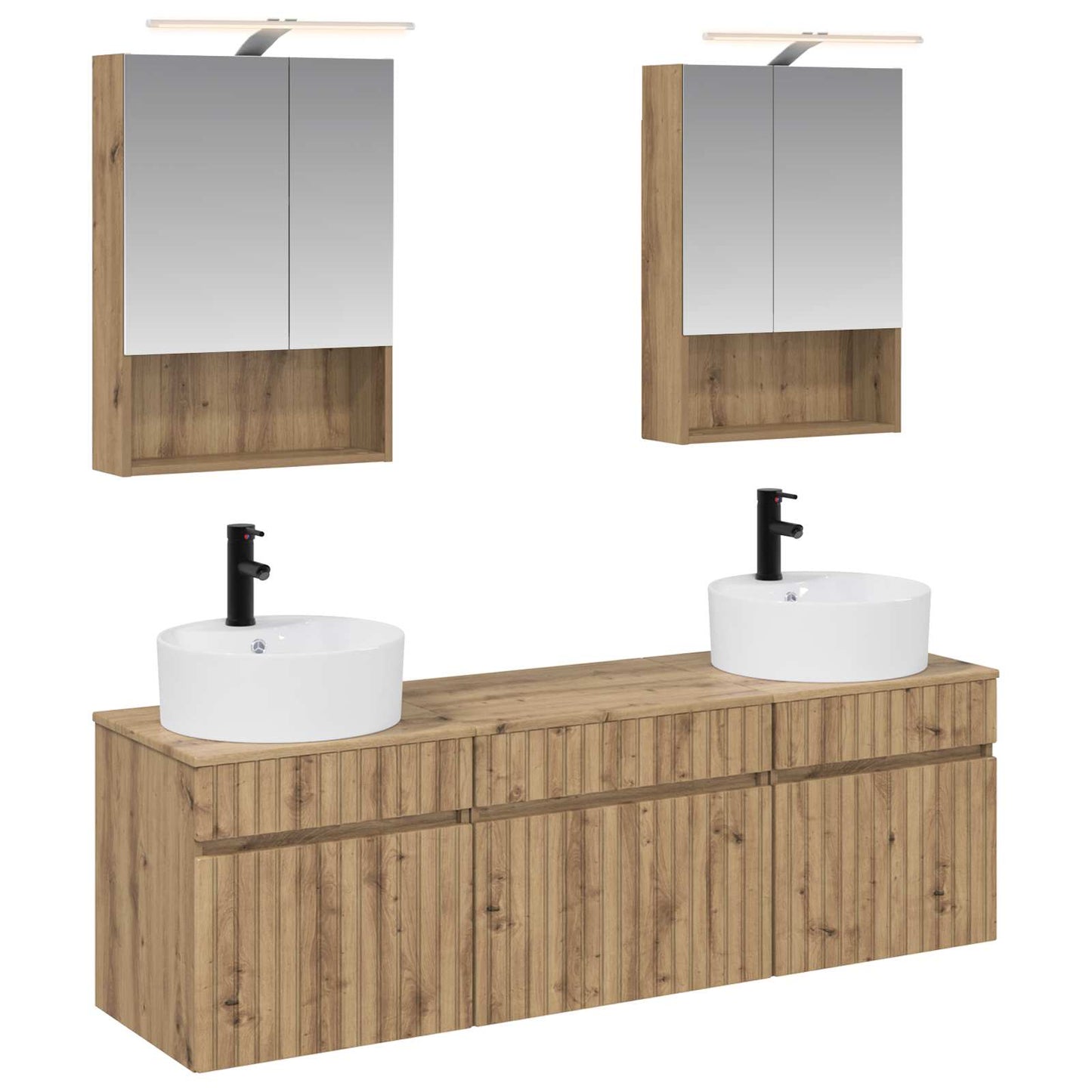 Bathroom Cabinet Set 5 pcs Artisan Oak 50 x 14.5 x 70 cm