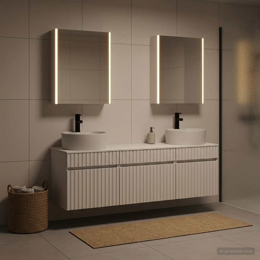 Bathroom Cabinet Set 5 pcs White 53 x 15.5 x 70 cm