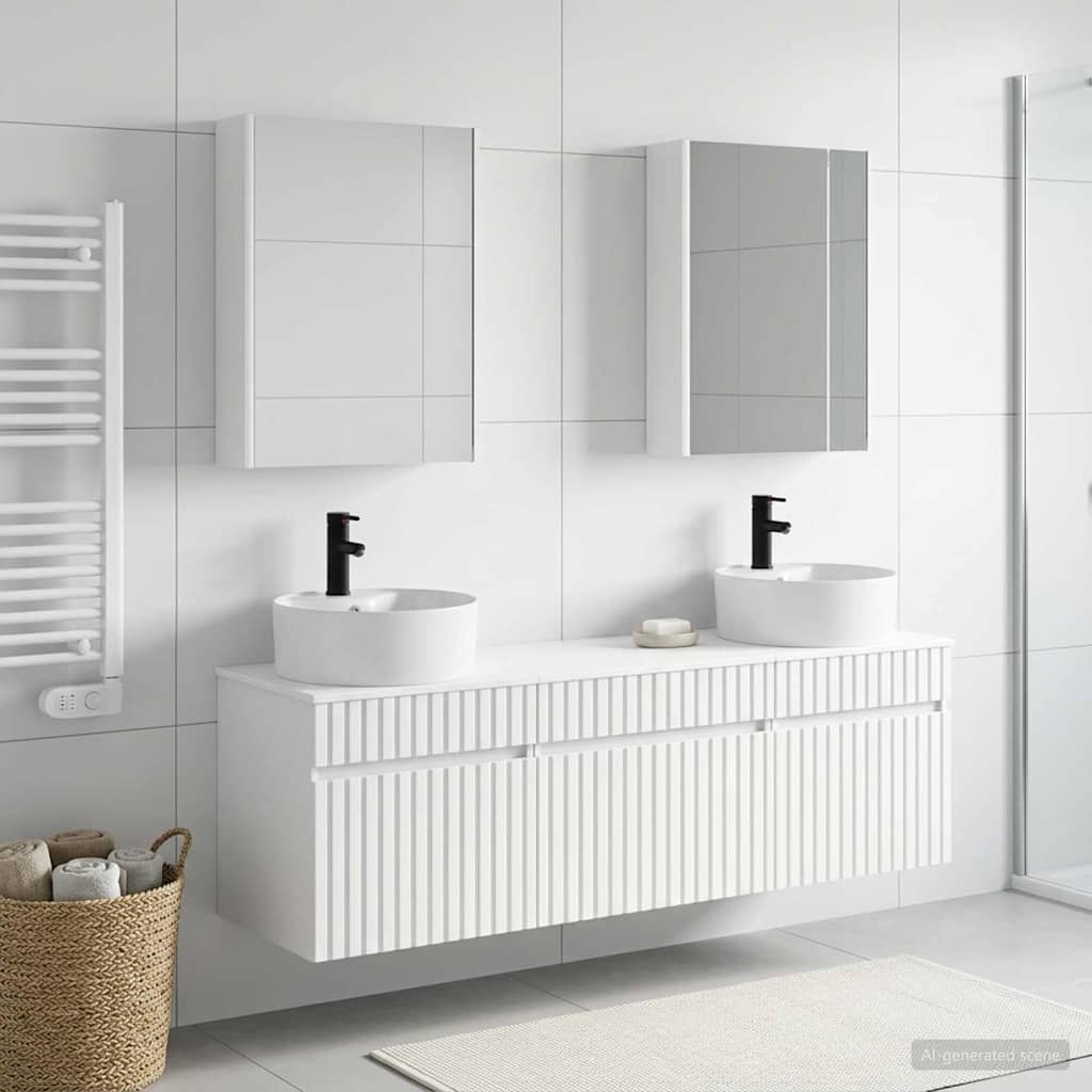 Bathroom Cabinet Set 5 pcs White 53 x 15.5 x 70 cm