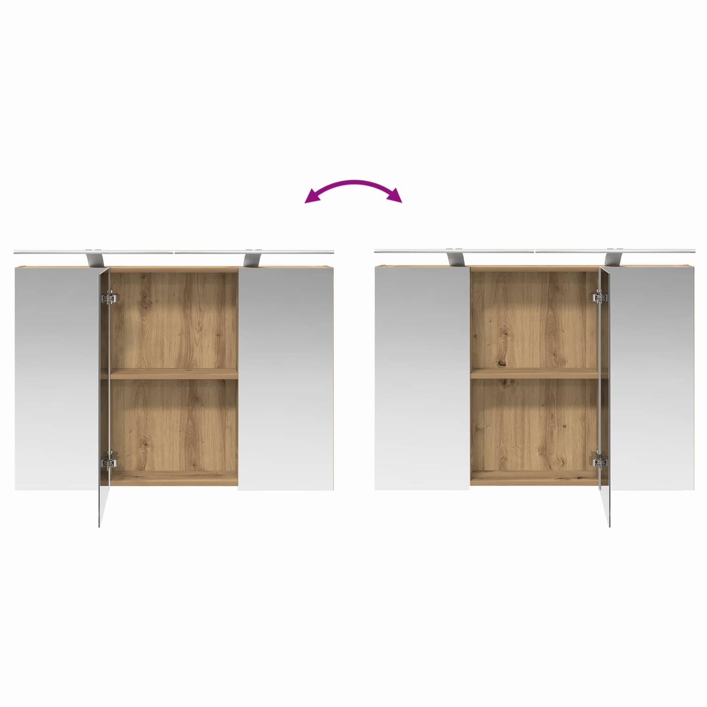 Bathroom Cabinet Set 4 pcs Artisan Oak 100 x 14.5 x 70 cm