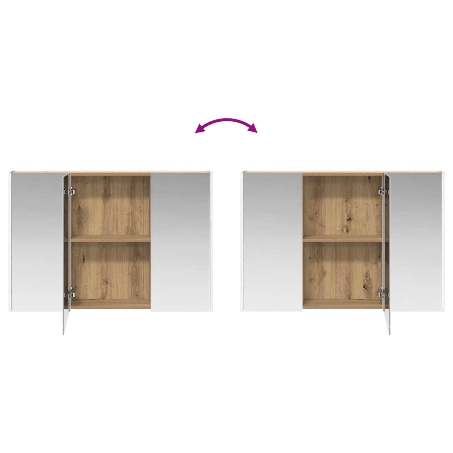 Bathroom Cabinet Set 4 pcs Artisan Oak 103.5 x 15.5 x 70 cm