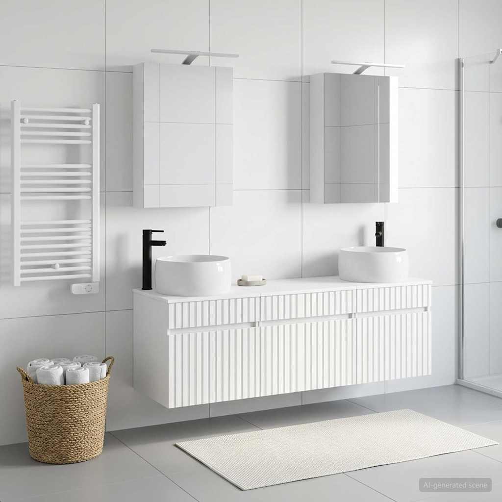 Bathroom Cabinet Set 5 pcs White 50 x 14.5 x 70 cm
