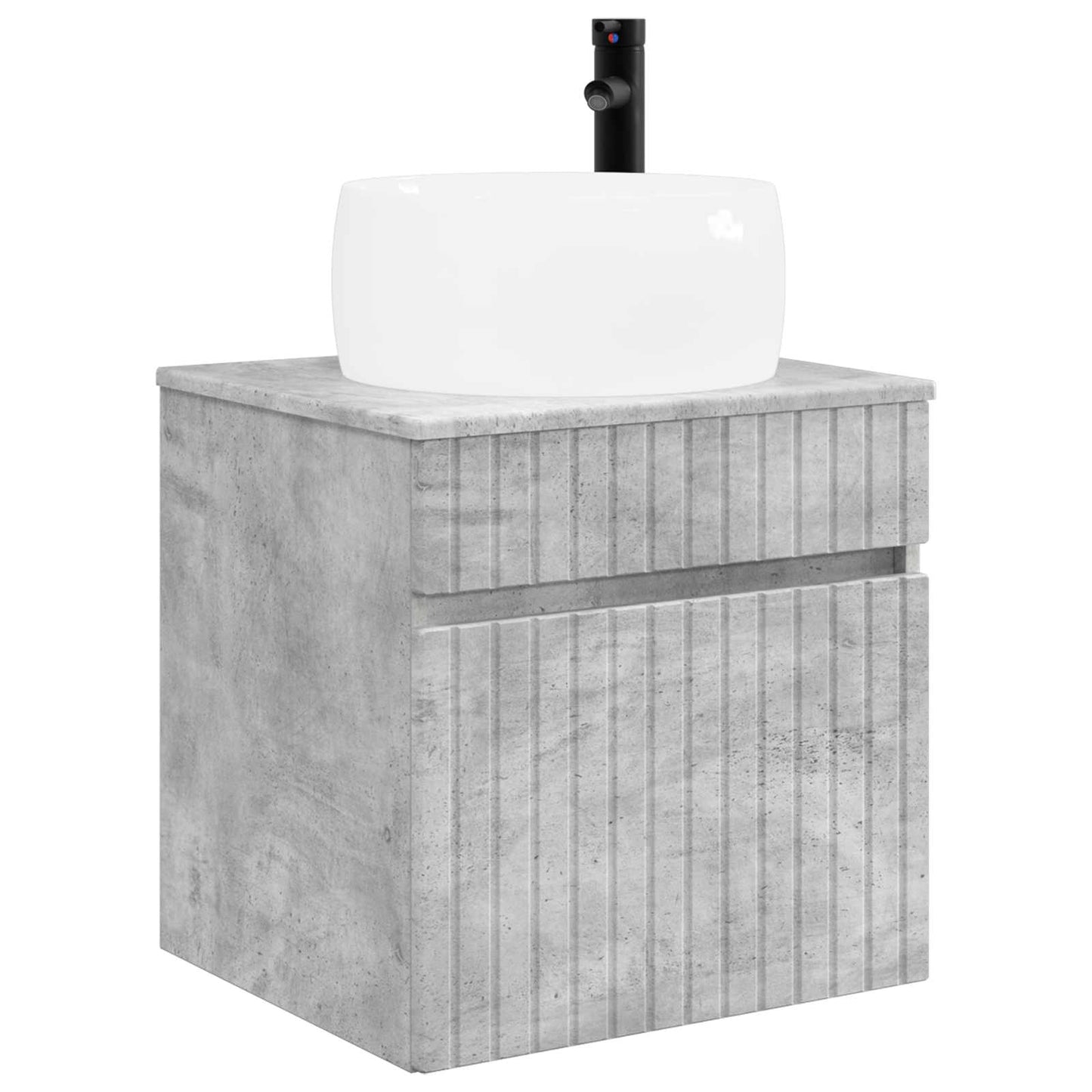 Bathroom Cabinet Set 5 pcs Concrete Grey 50 x 14.5 x 70 cm
