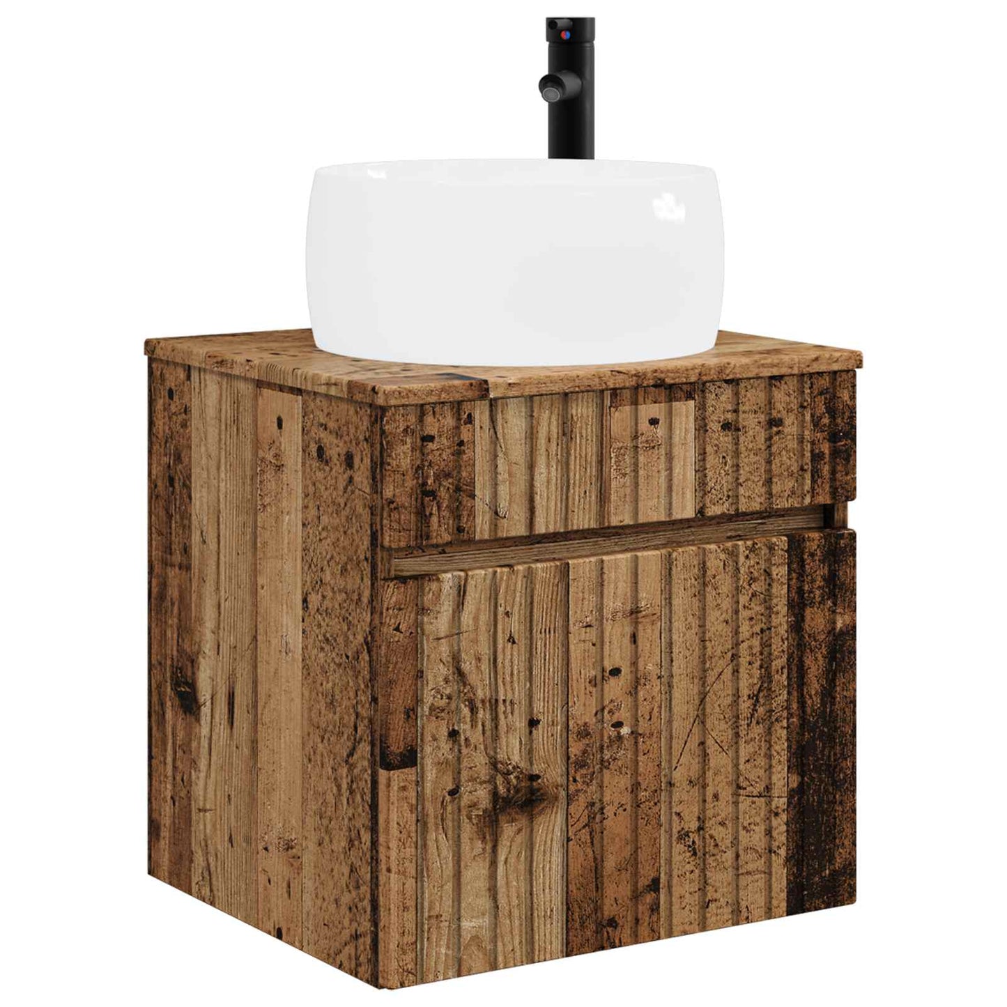 Bathroom Cabinet Set 5 pcs Old Wood 50 x 14.5 x 70 cm