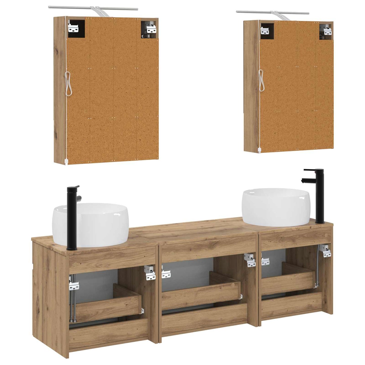 Bathroom Cabinet Set 5 pcs Artisan Oak 50 x 14.5 x 70 cm