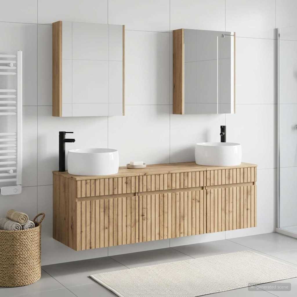 Bathroom Cabinet Set 5 pcs Artisan Oak Engineered Wood