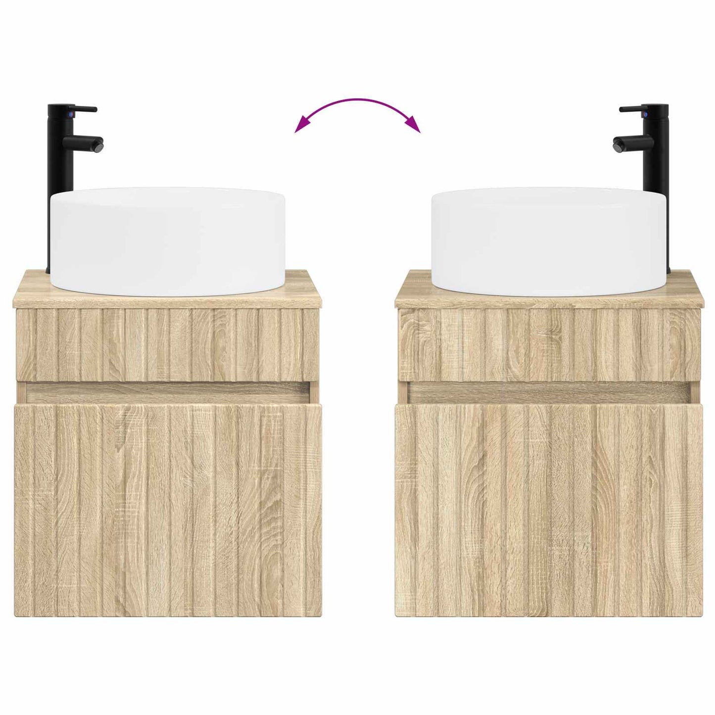 Bathroom Cabinet Set 4 pcs Sonoma Oak 100 x 14.5 x 70 cm