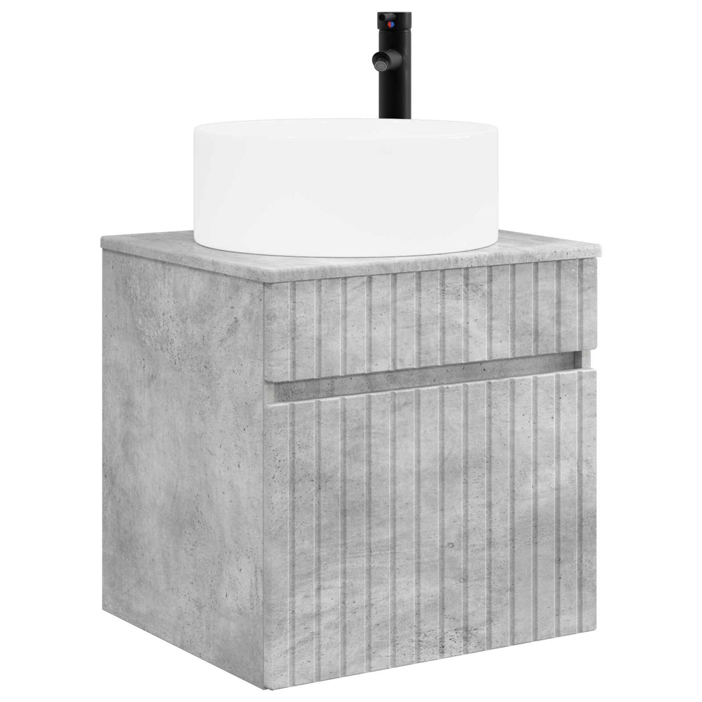 Bathroom Cabinet Set 4 pcs Concrete Grey 103.5 x 15.5 x 70 cm
