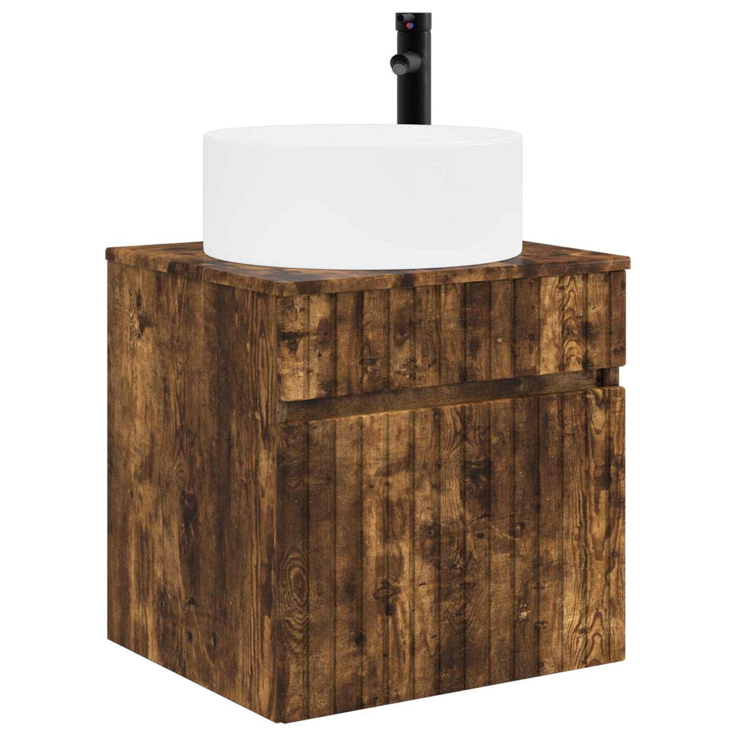 Bathroom Cabinet Set 4 pcs Smoked Oak 103.5 x 15.5 x 70 cm