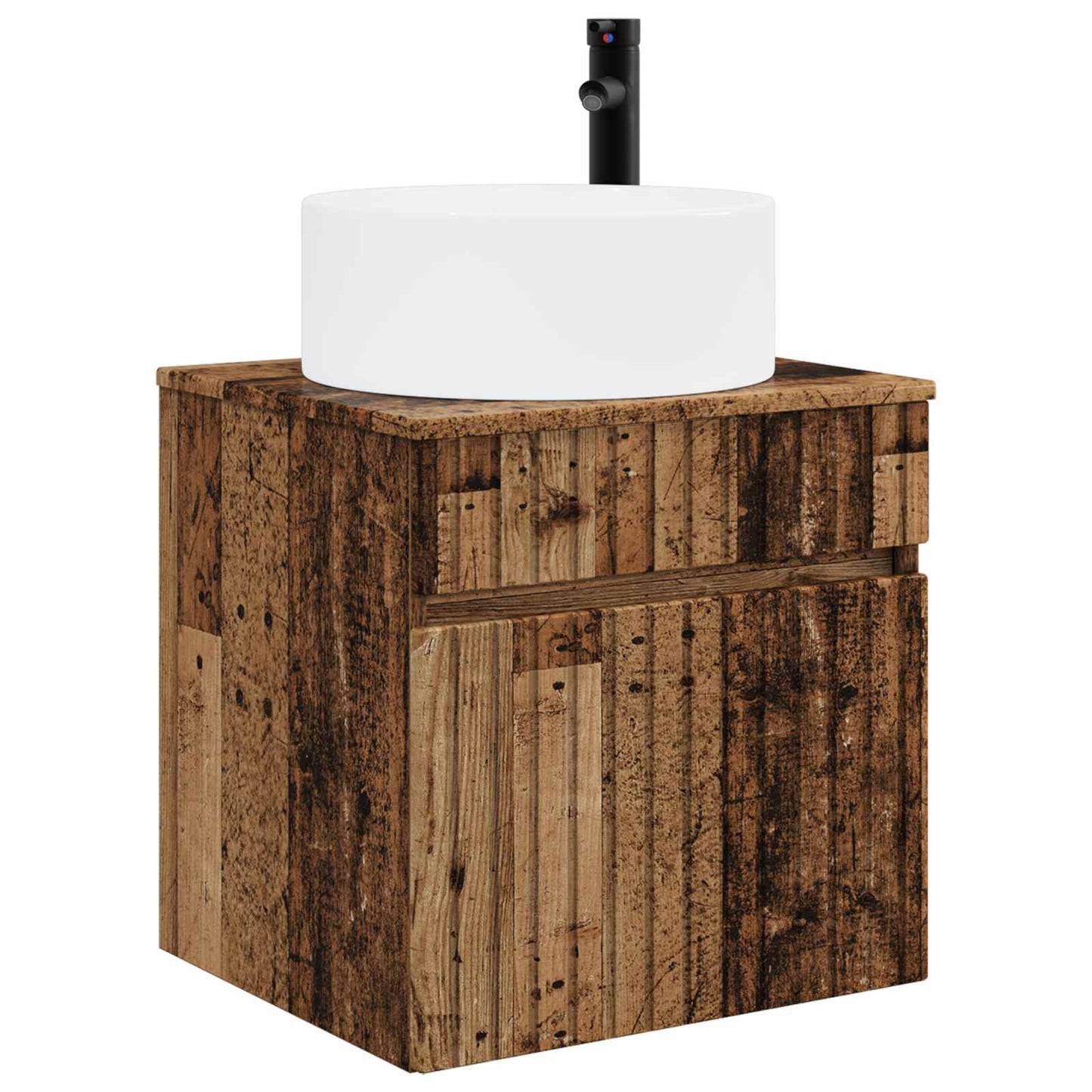 Bathroom Cabinet Set 4 pcs Old Wood 103.5 x 15.5 x 70 cm