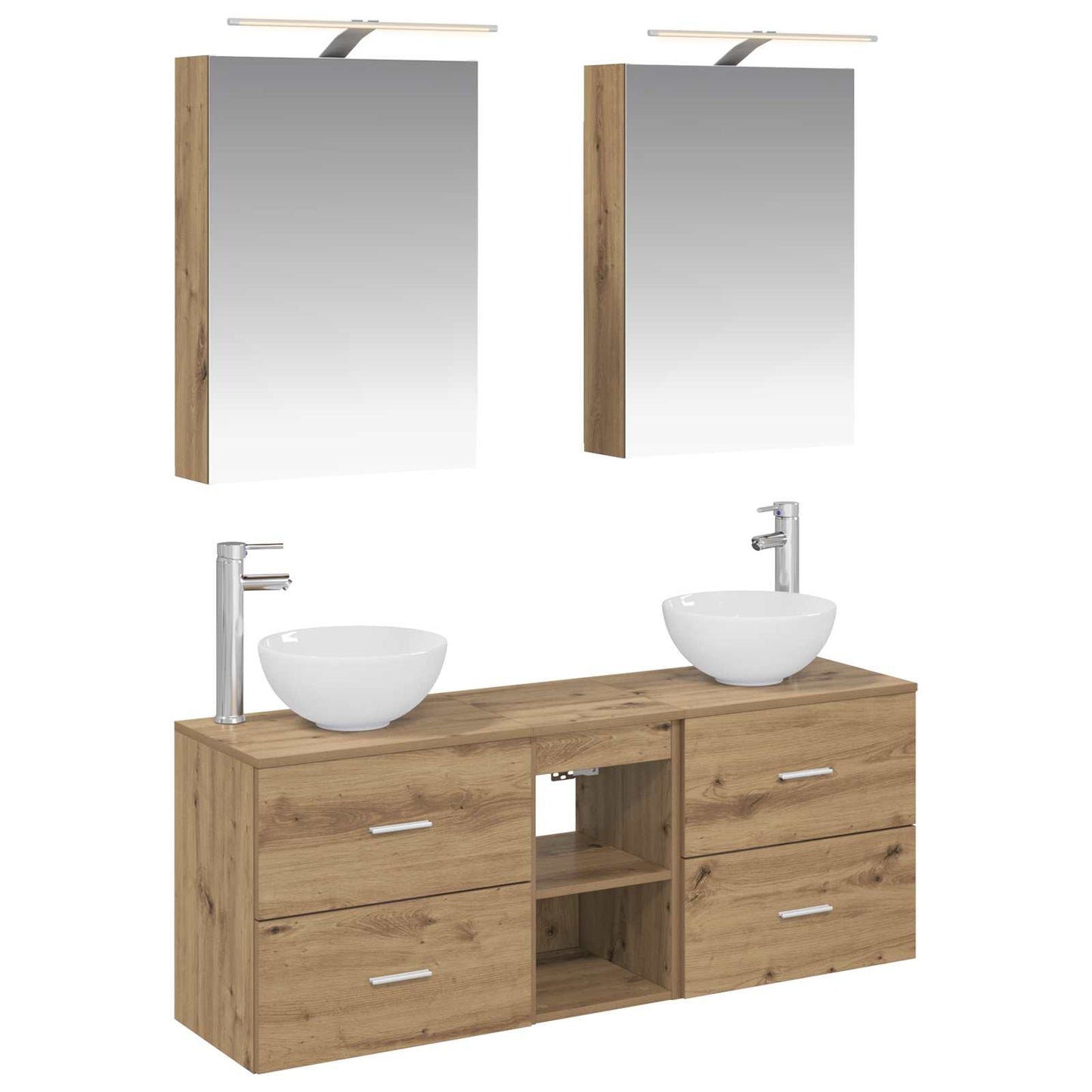 Bathroom Cabinet Set 5 pcs Artisan Oak 50 x 14.5 x 70 cm