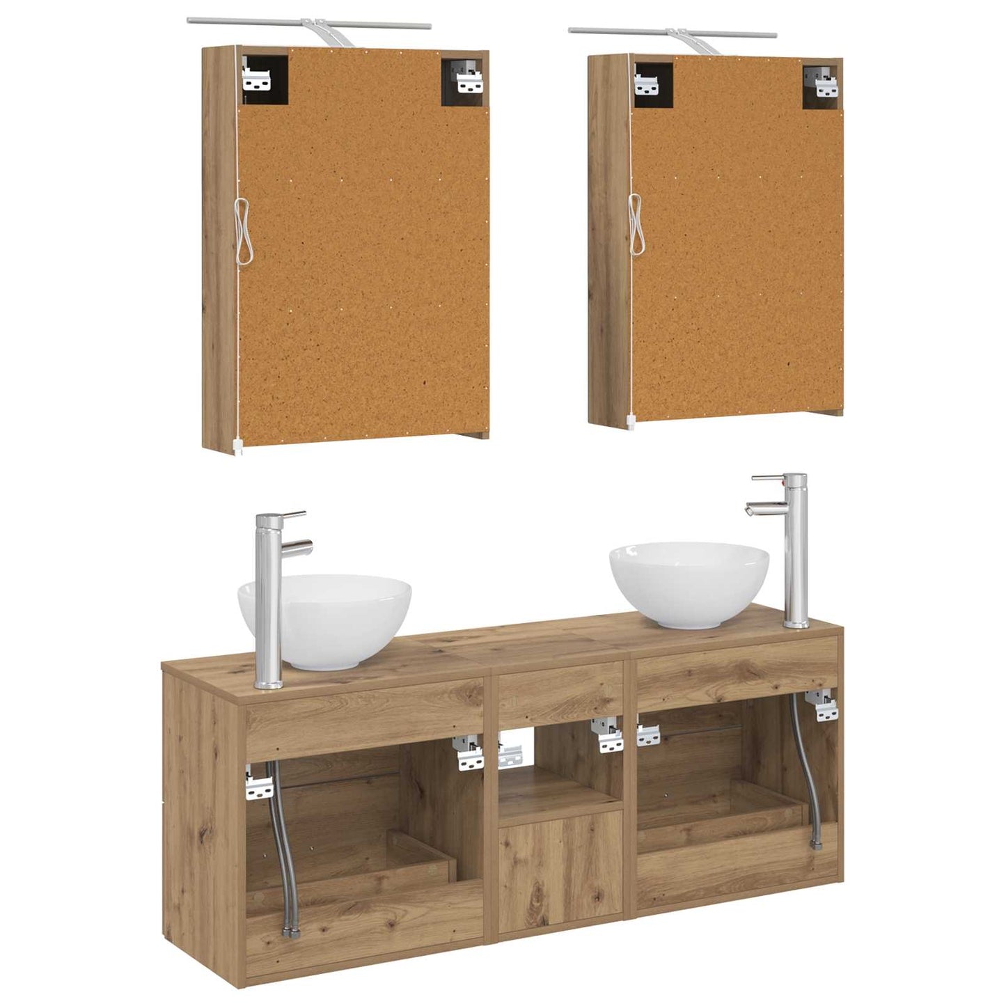 Bathroom Cabinet Set 5 pcs Artisan Oak 50 x 14.5 x 70 cm