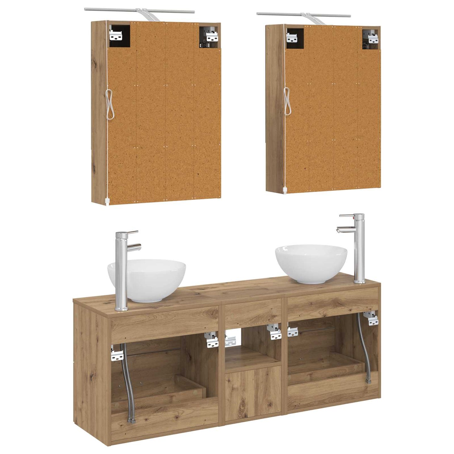 Bathroom Cabinet Set 5 pcs Artisan Oak 50 x 14.5 x 70 cm