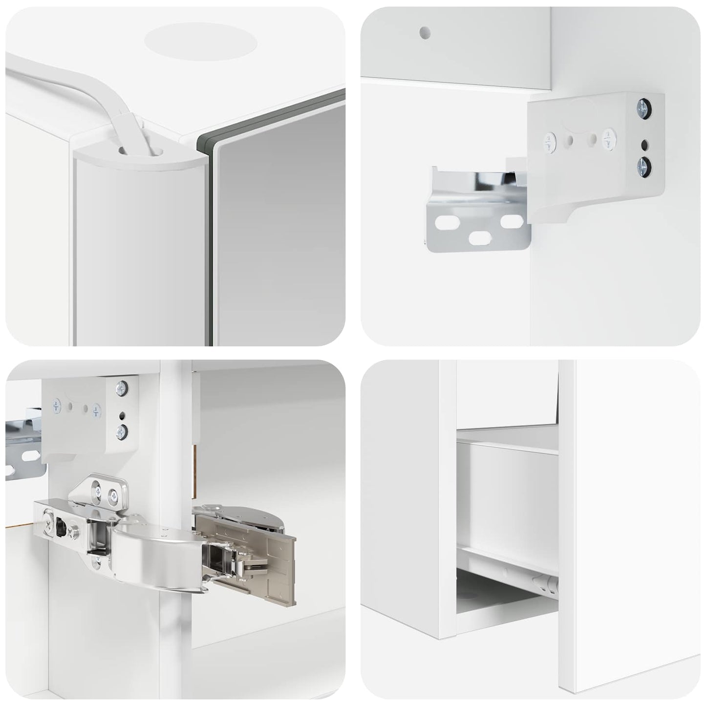 Bathroom Cabinet Set 5 pcs White 53 x 15.5 x 70 cm