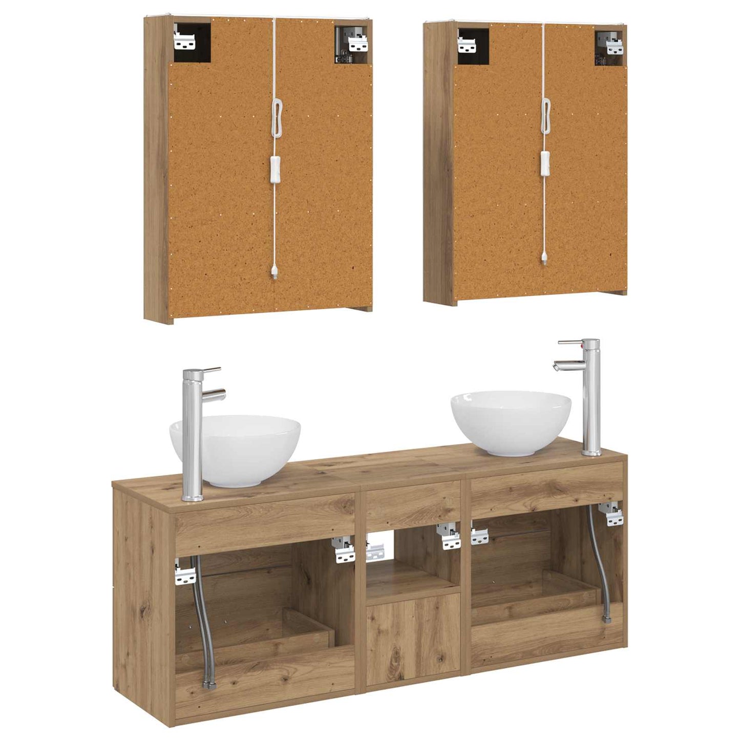 Bathroom Cabinet Set 5 pcs Artisan Oak 53 x 15.5 x 70 cm