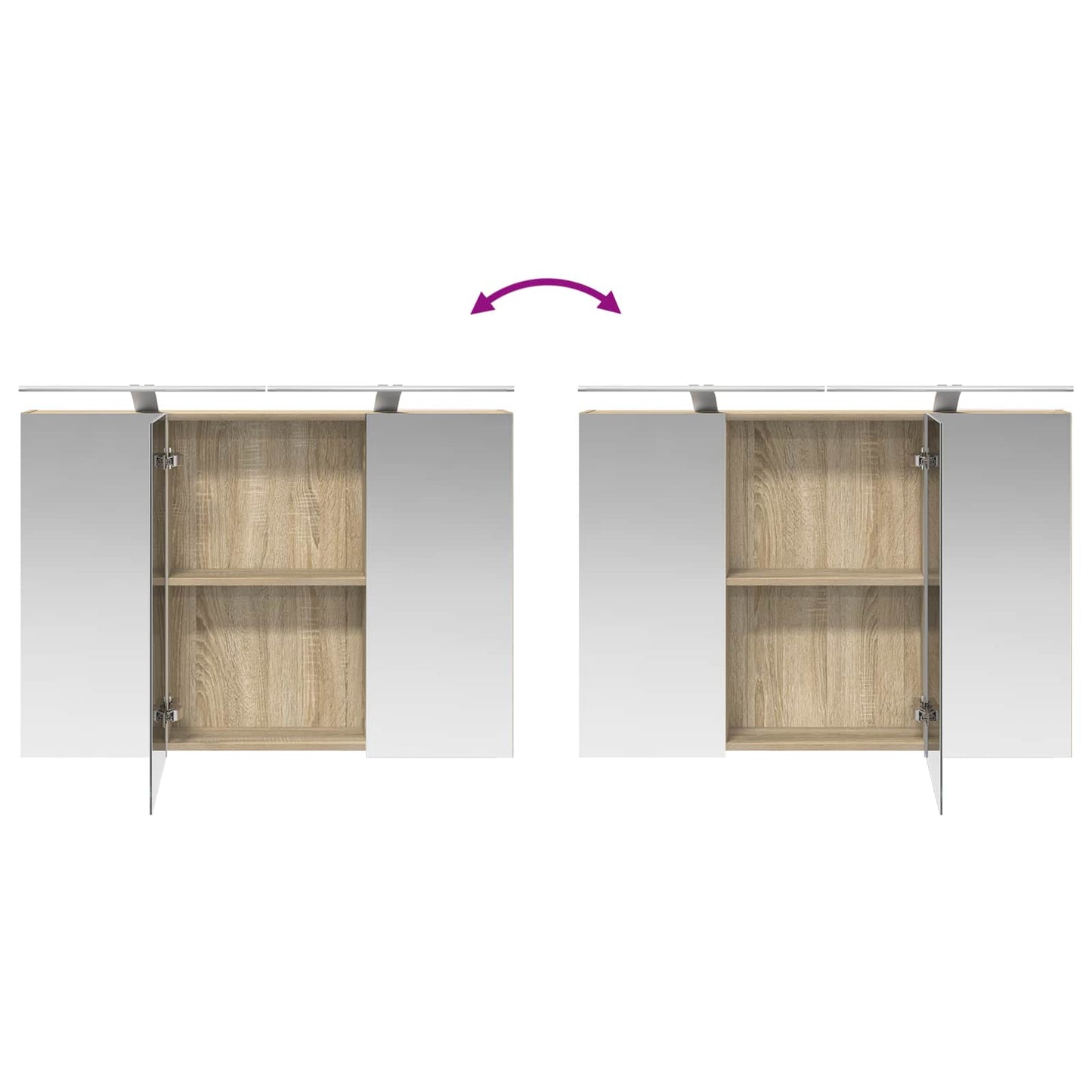 Bathroom Furniture Set 4 pcs Sonoma Oak