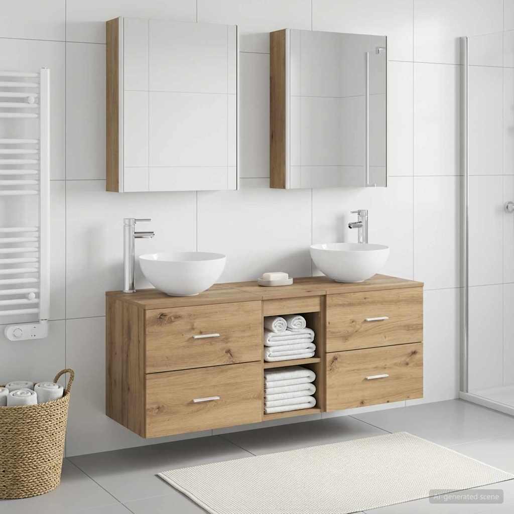 Bathroom Furniture Set 5 pcs Artisan Oak