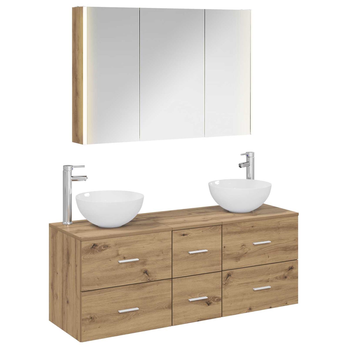 Bathroom Furniture Set 4 pcs Artisan Oak
