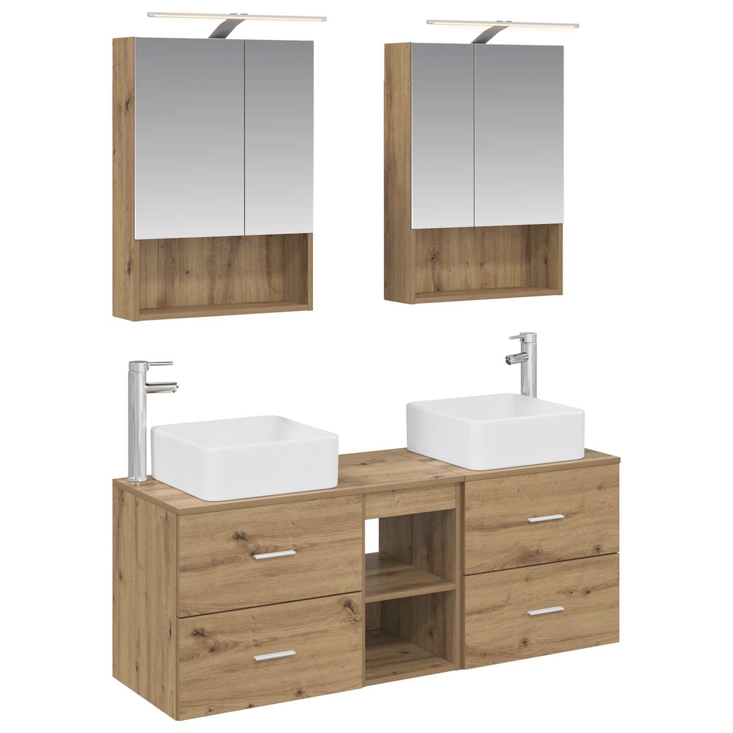 Bathroom Furniture Set 5 pcs Artisan Oak