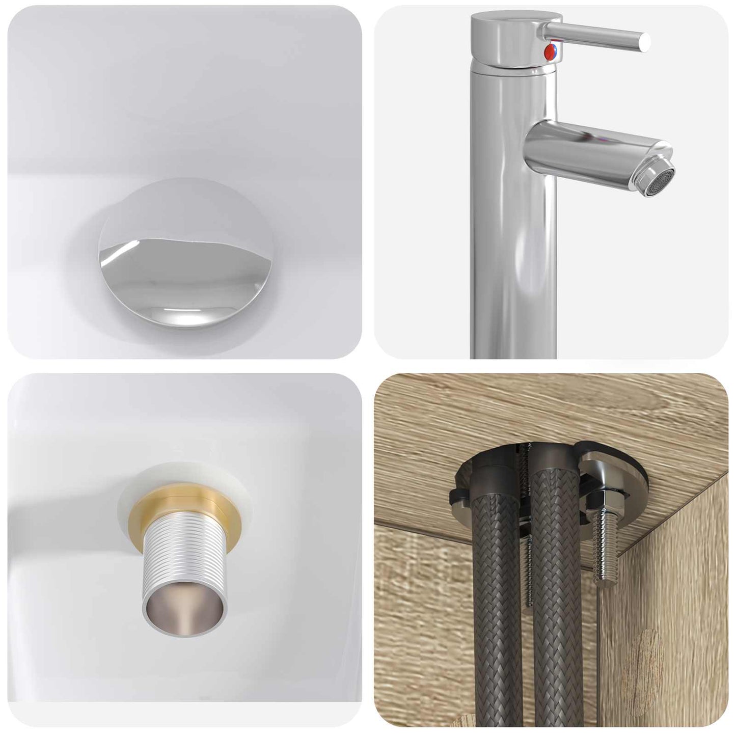 Bathroom Furniture Set 4 pcs Sonoma Oak