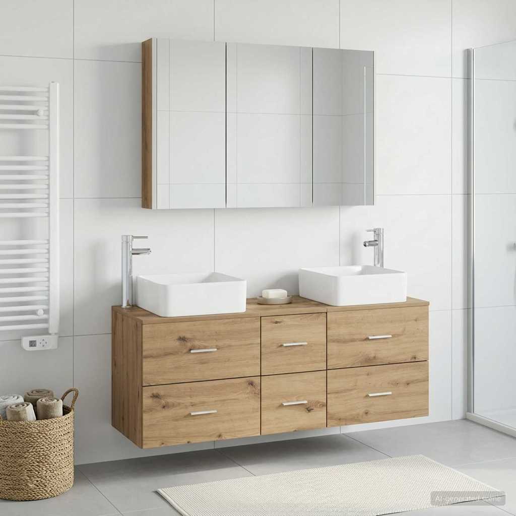 Bathroom Furniture Set 4 pcs Artisan Oak