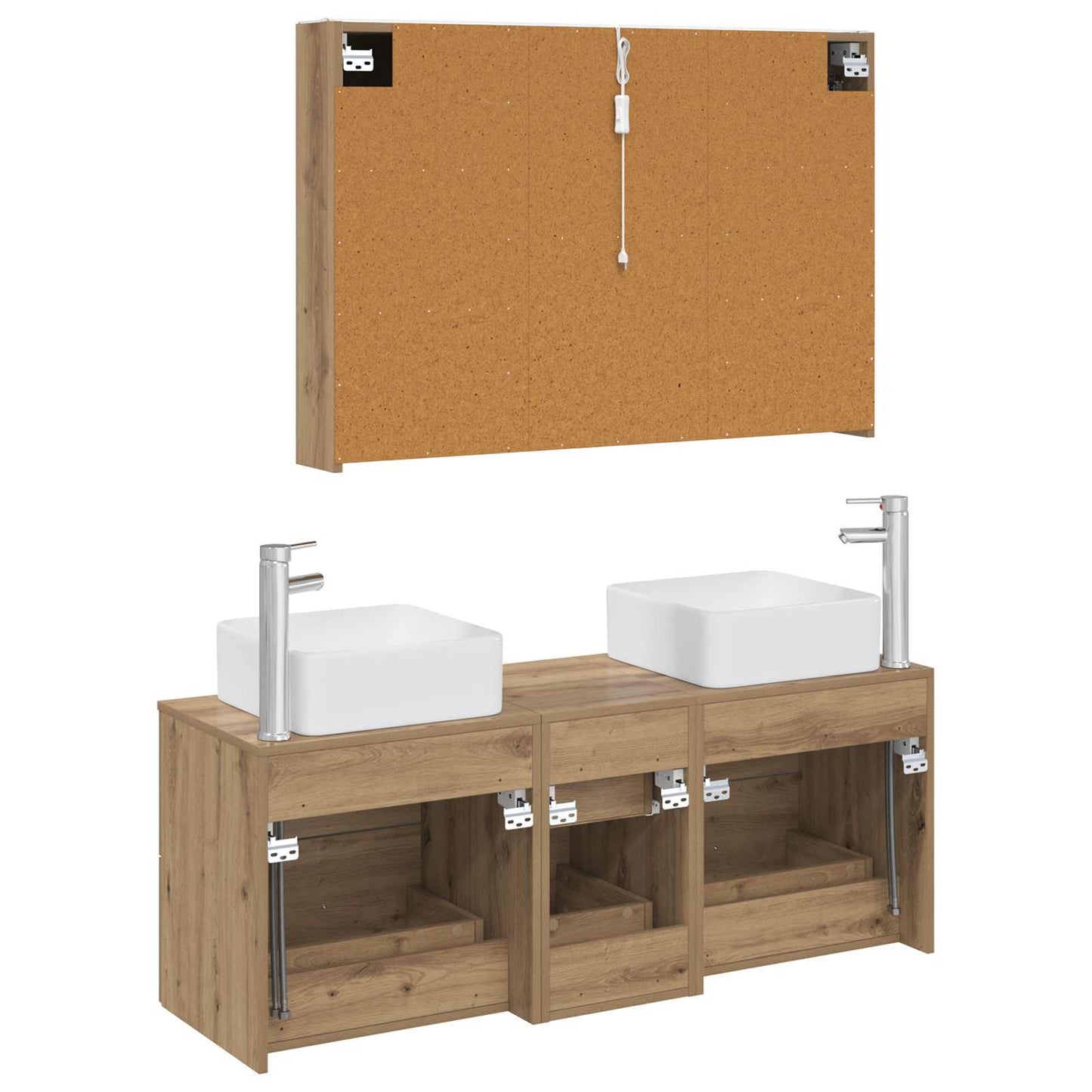 Bathroom Furniture Set 4 pcs Artisan Oak