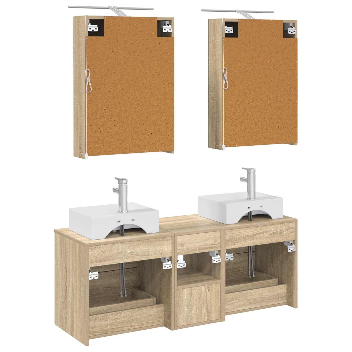 Bathroom Furniture Set 5 pcs Sonoma Oak