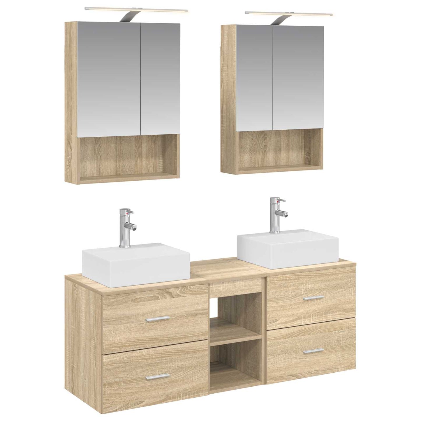 Bathroom Furniture Set 5 pcs Sonoma Oak