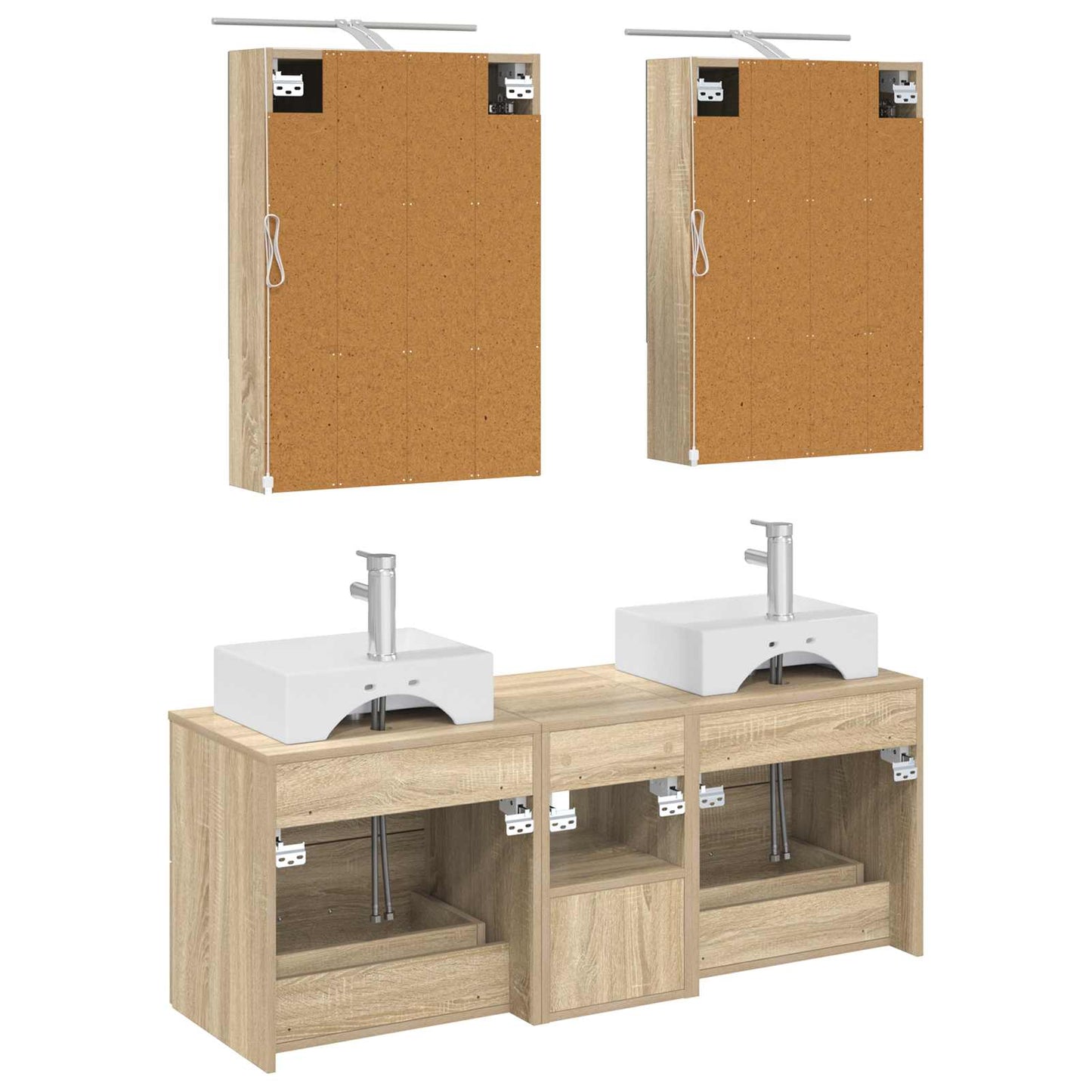 Bathroom Furniture Set 5 pcs Sonoma Oak