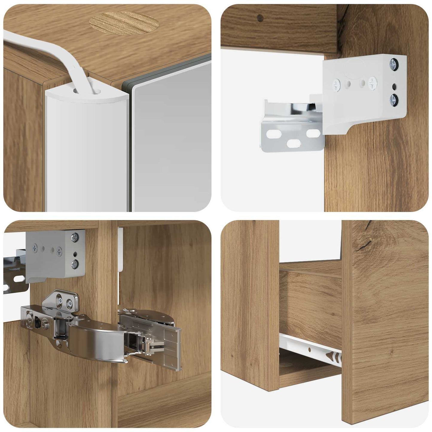 Bathroom Furniture Set 5 pcs Artisan Oak