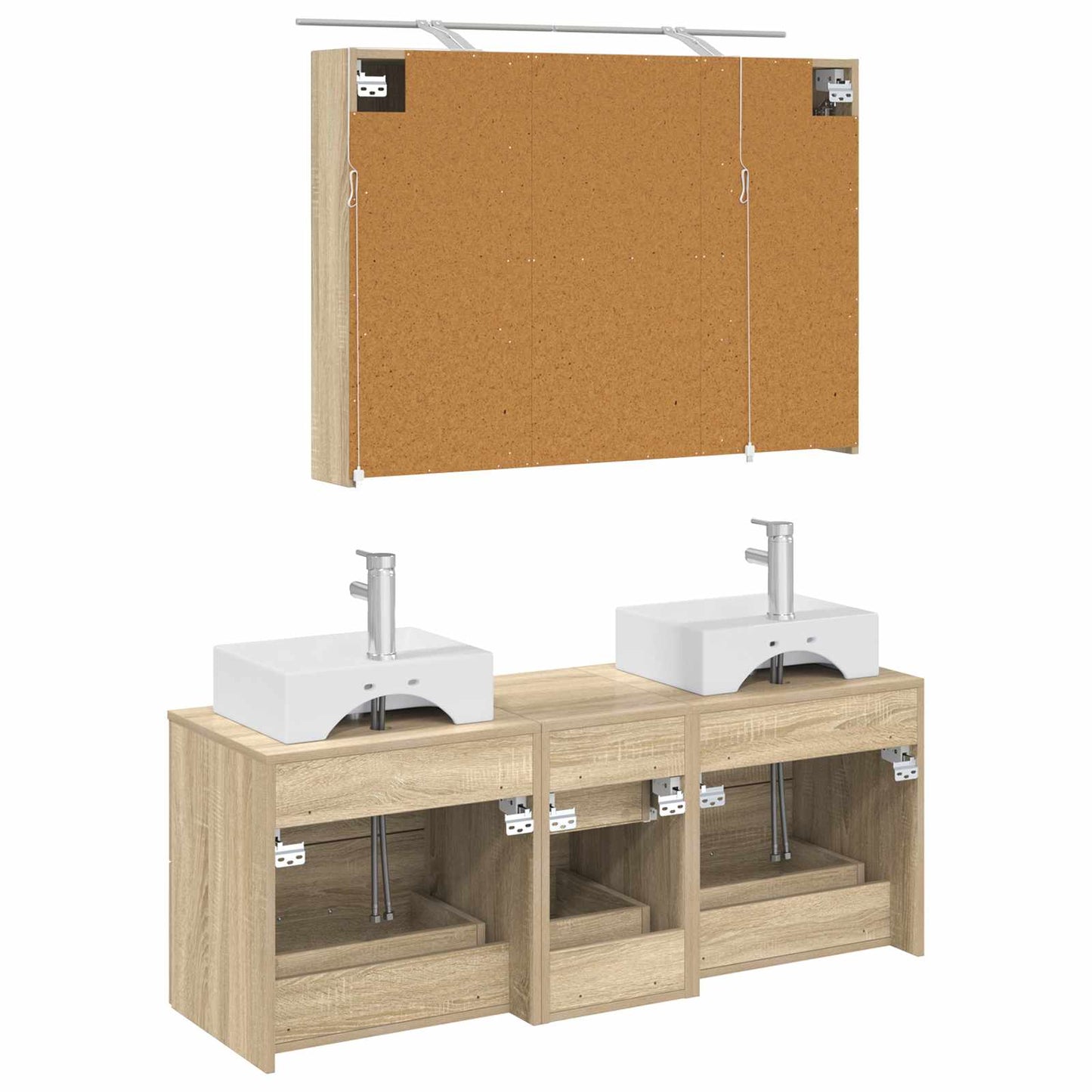 Bathroom Furniture Set 4 pcs Sonoma Oak