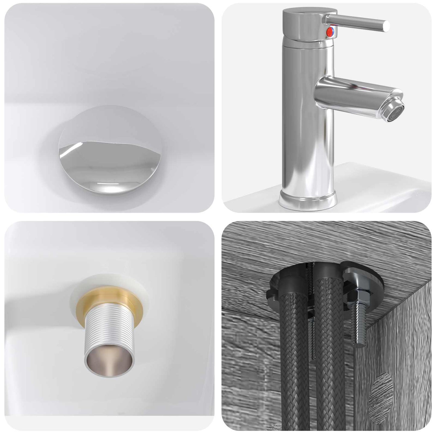 Bathroom Furniture Set 4 pcs Grey Sonoma