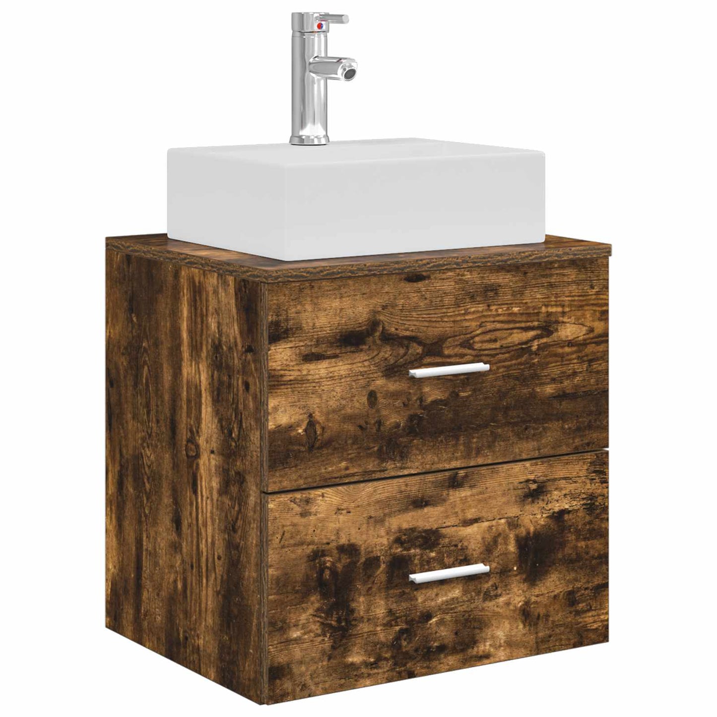 Bathroom Furniture Set 4 pcs Smoked Oak