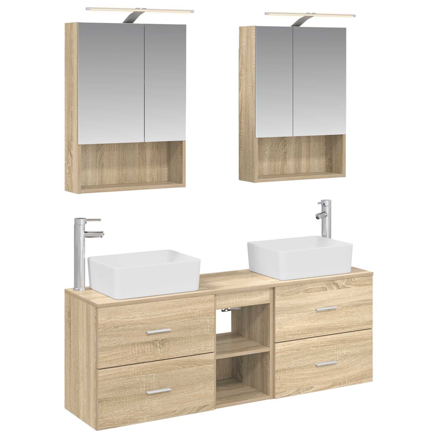Bathroom Furniture Set 5 pcs Sonoma Oak