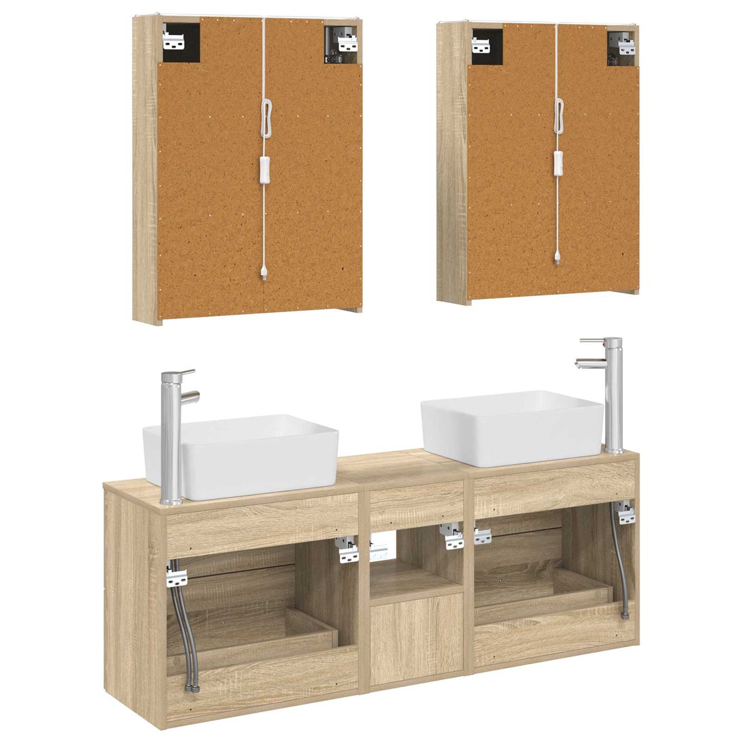 Bathroom Furniture Set 5 pcs Sonoma Oak