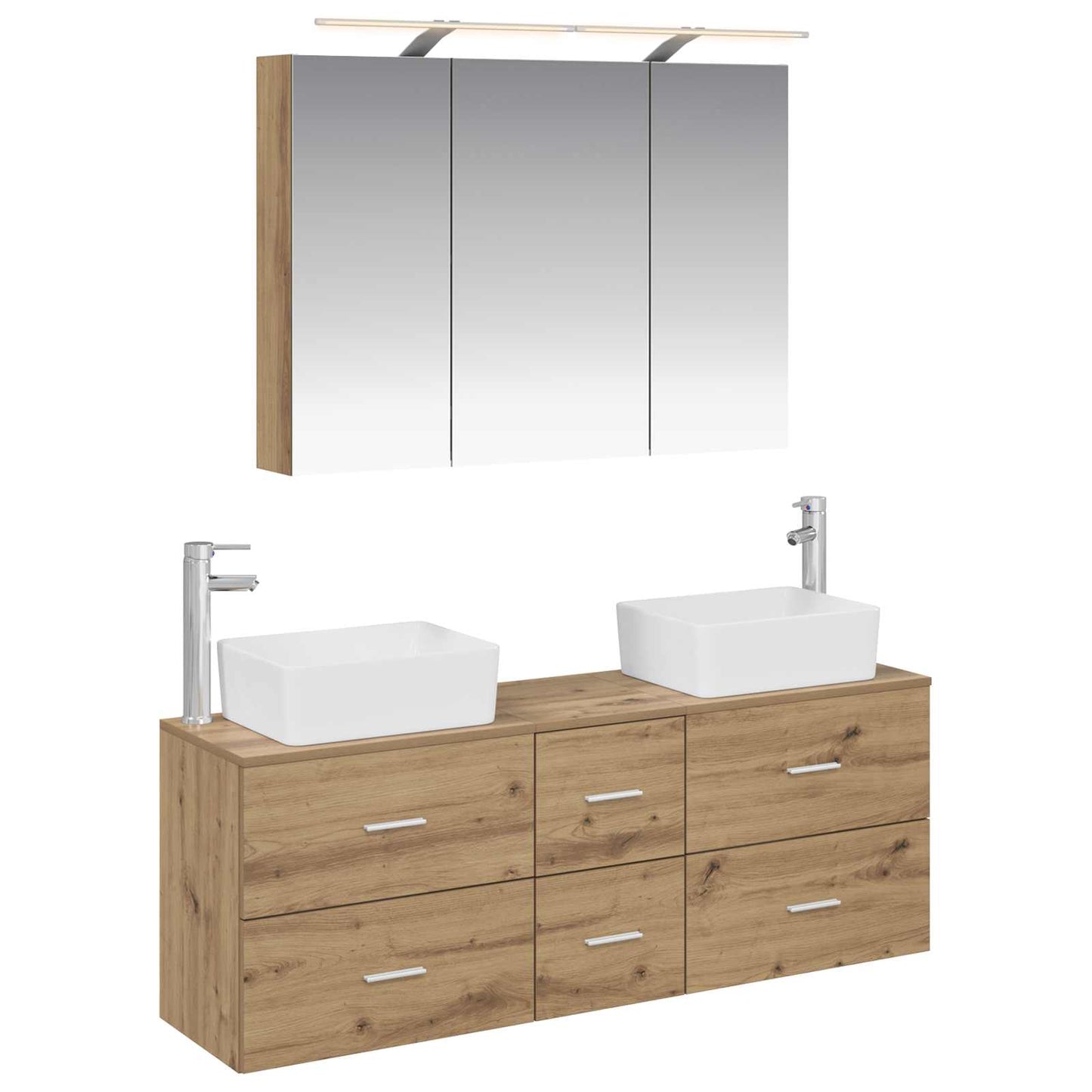 Bathroom Furniture Set 4 pcs Artisan Oak