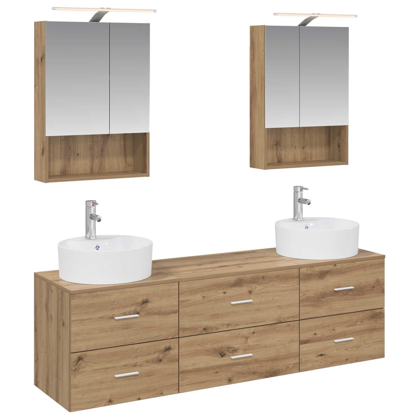 Bathroom Furniture Set 5 pcs Artisan Oak