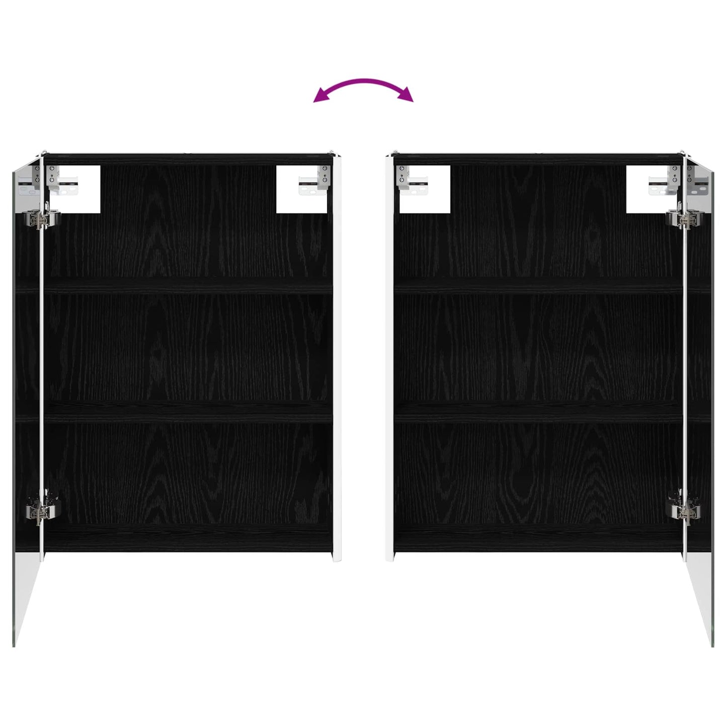 Bathroom Furniture Set 5 pcs Black Oak