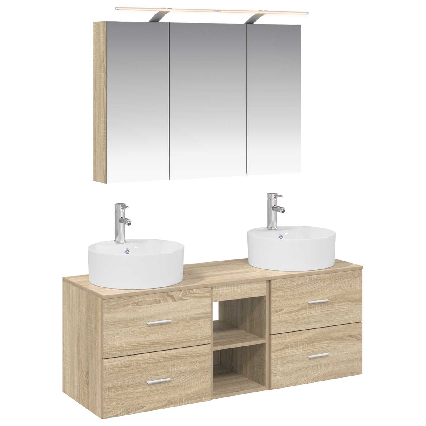 Bathroom Furniture Set 4 pcs Sonoma Oak