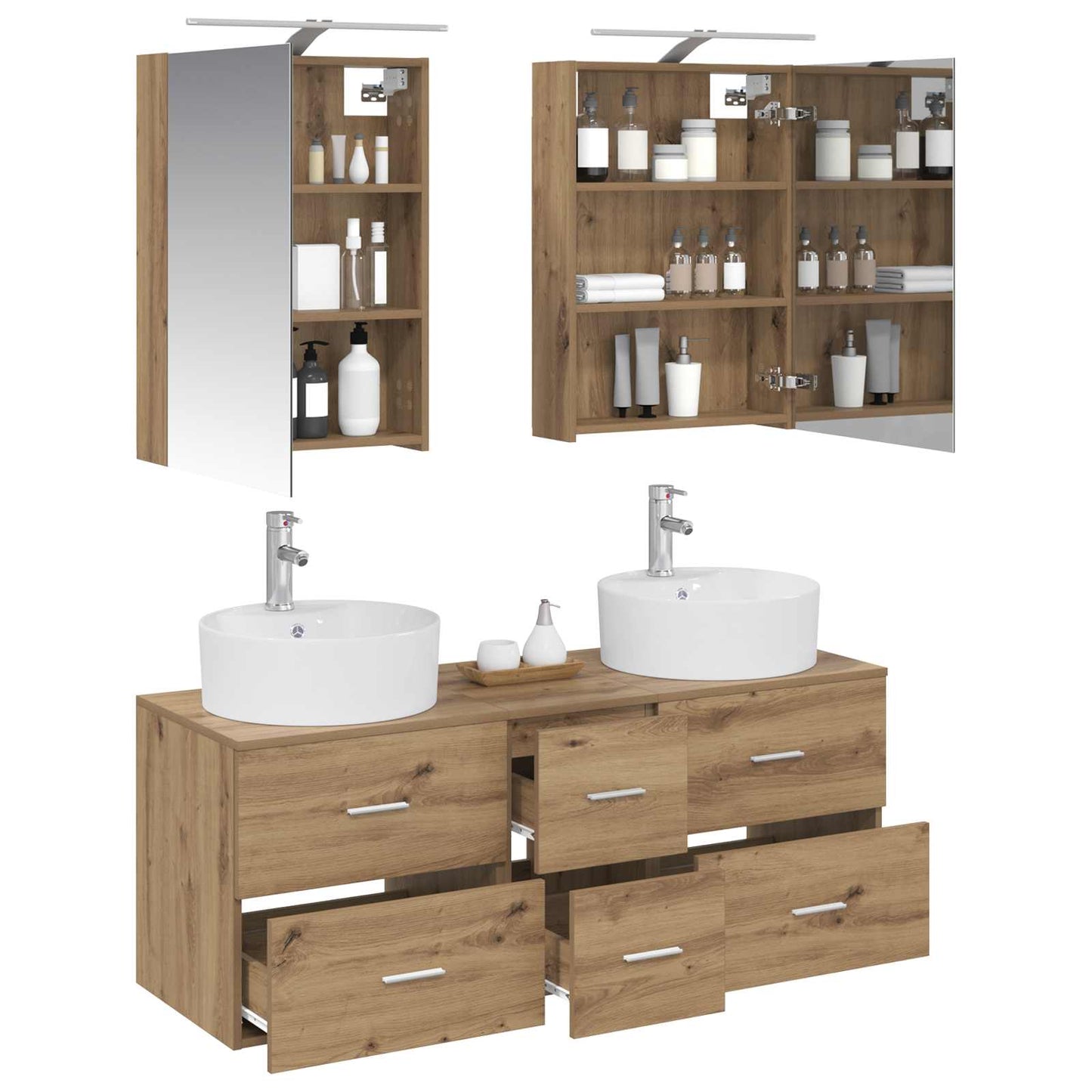 Bathroom Furniture Set 5 pcs Artisan Oak