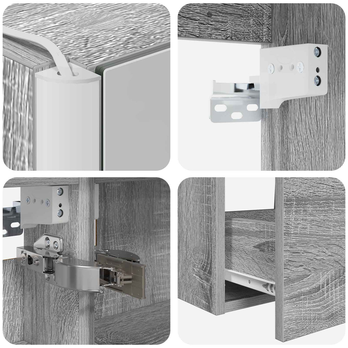 Bathroom Furniture Set 5 pcs Grey Sonoma