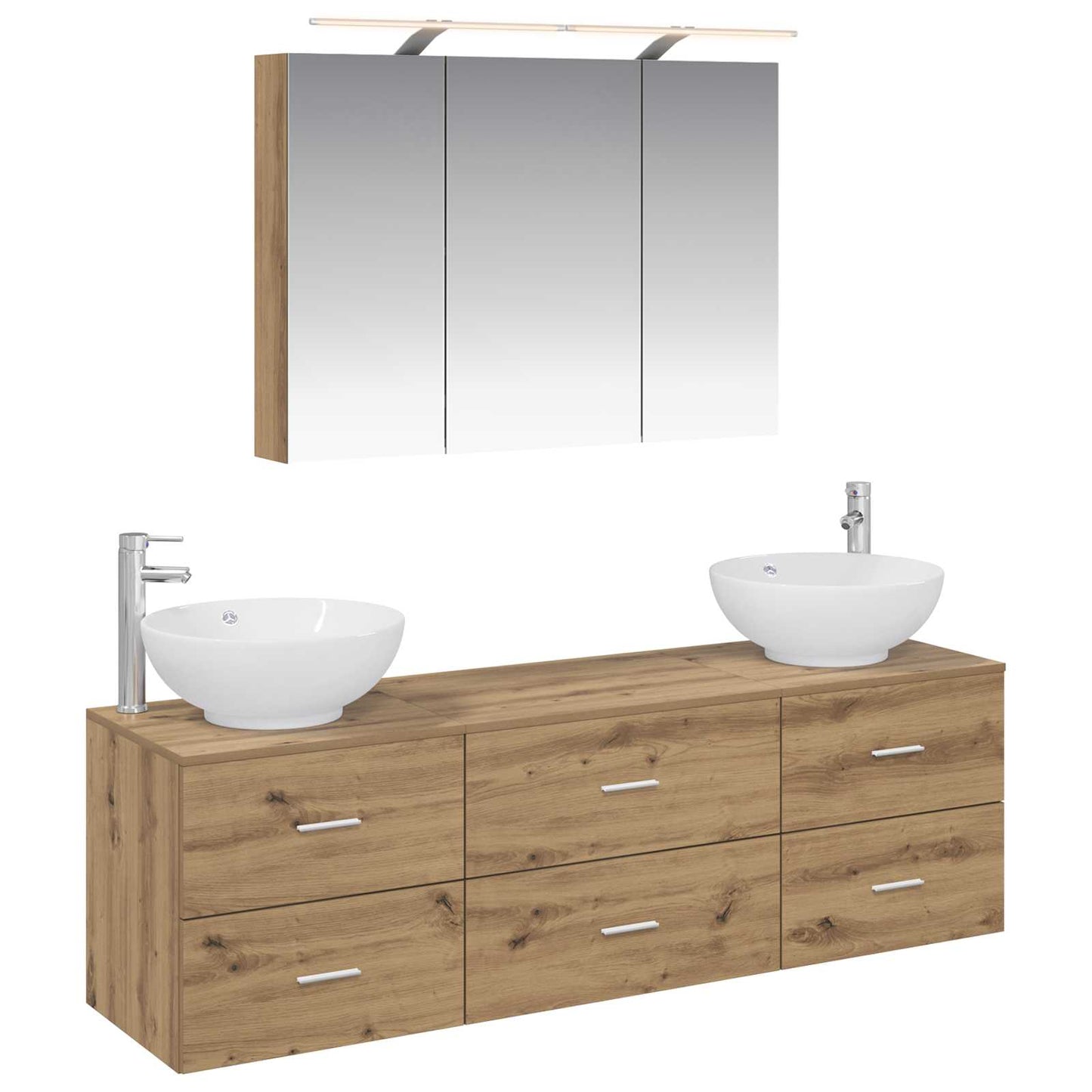 Bathroom Furniture Set 4 pcs Artisan Oak