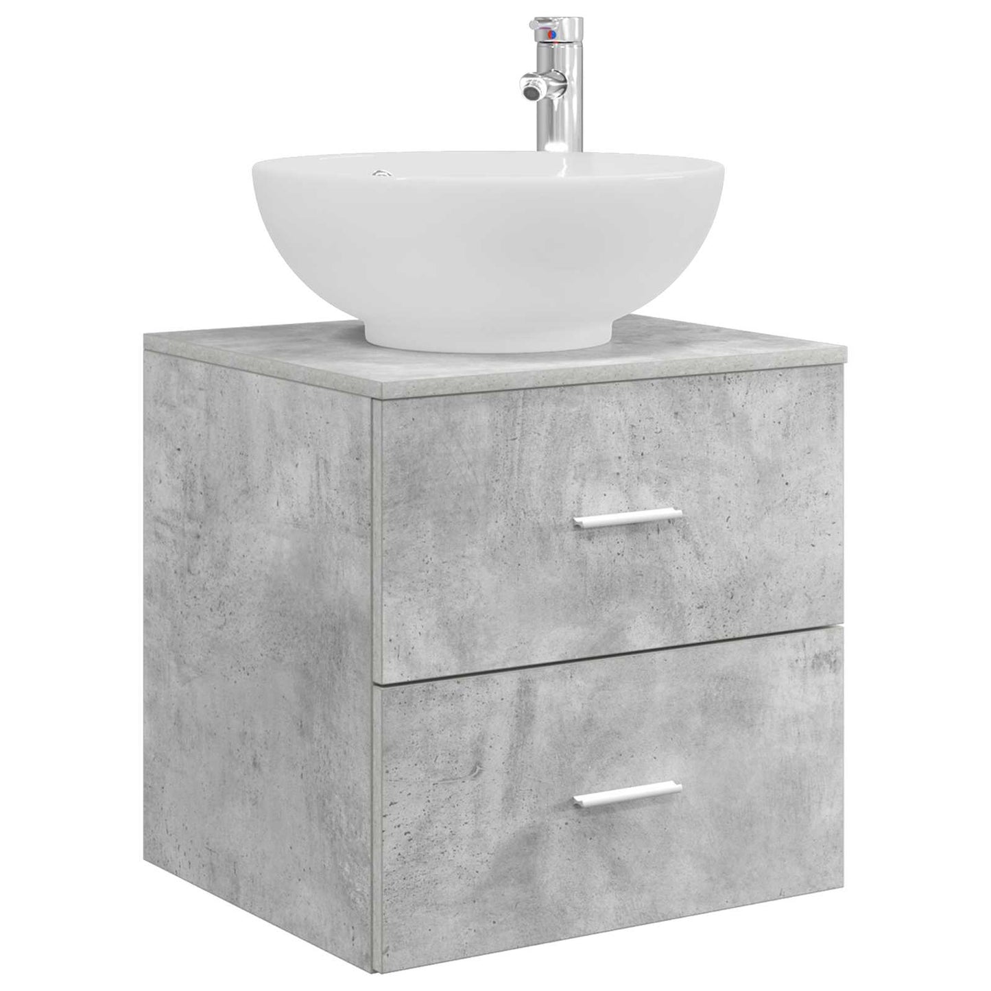 Bathroom Furniture Set 4 pcs Concrete Grey