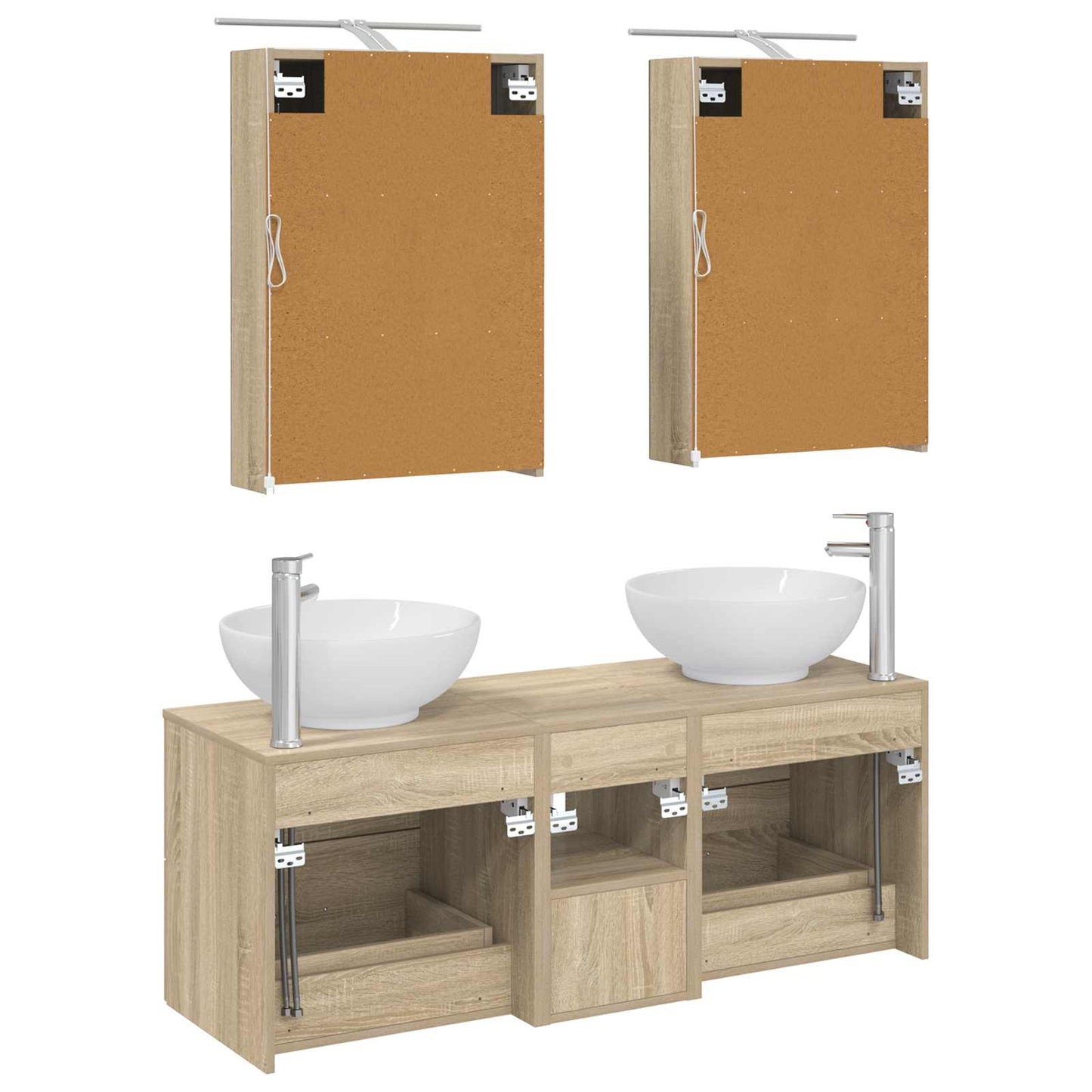 Bathroom Furniture Set 5 pcs Sonoma Oak