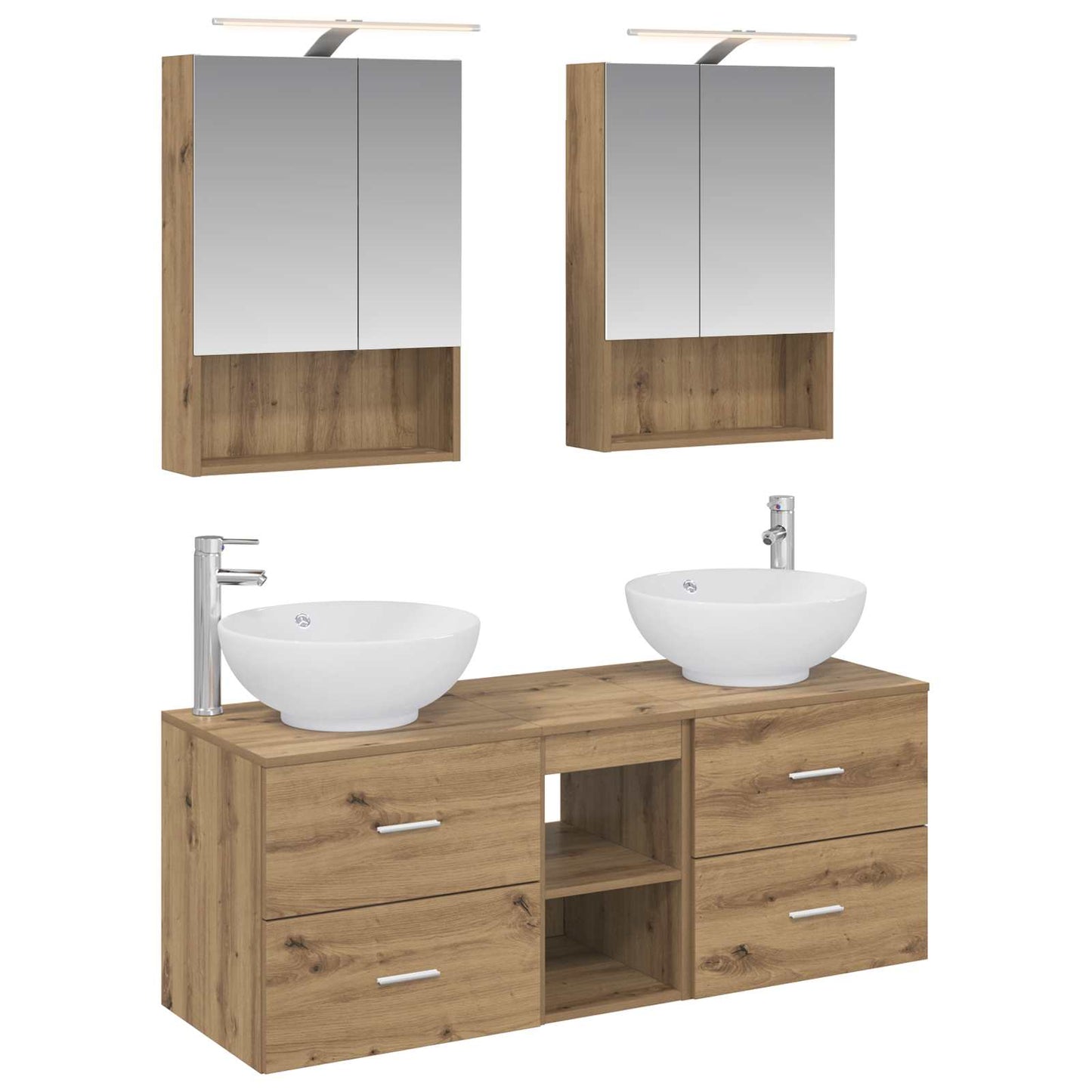 Bathroom Furniture Set 5 pcs Artisan Oak