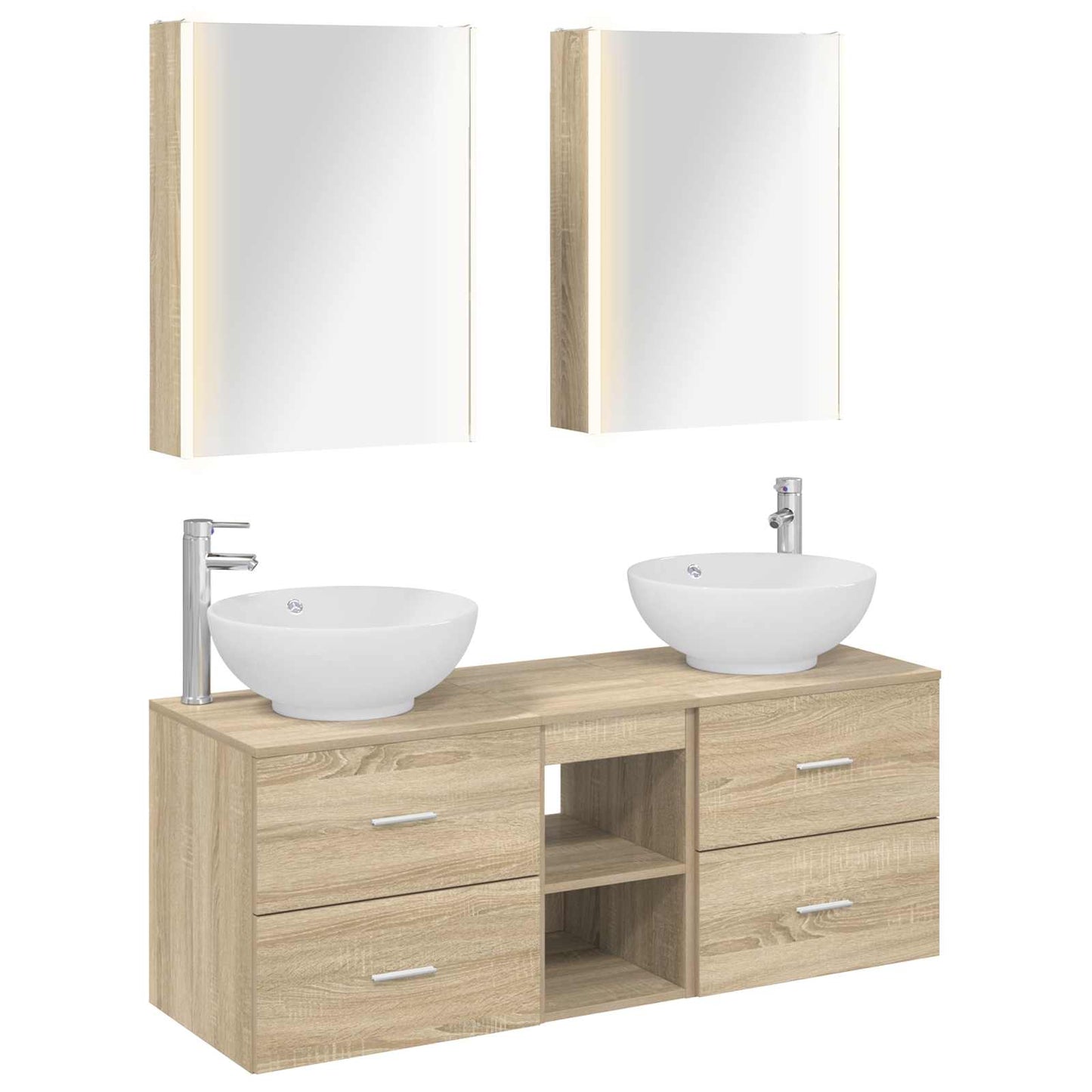 Bathroom Furniture Set 5 pcs Sonoma Oak