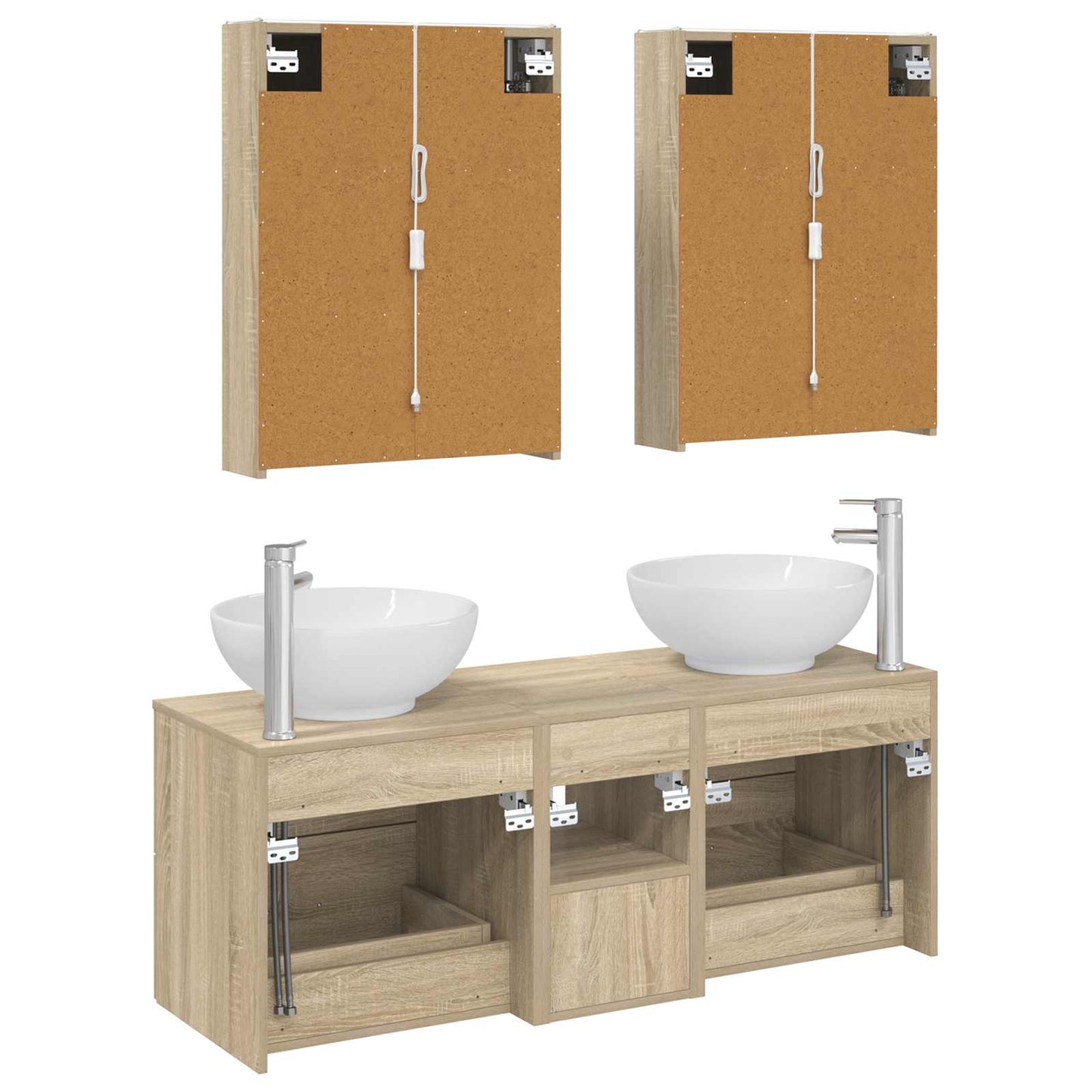 Bathroom Furniture Set 5 pcs Sonoma Oak